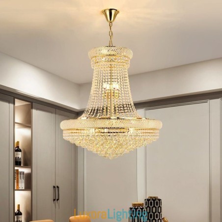 Designer Touch Decorative Crystal Pendant Light Modern Duplex Ceiling Light