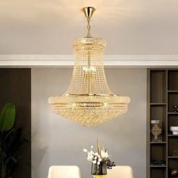 Designer Touch Decorative Crystal Pendant Light Modern Duplex Ceiling Light