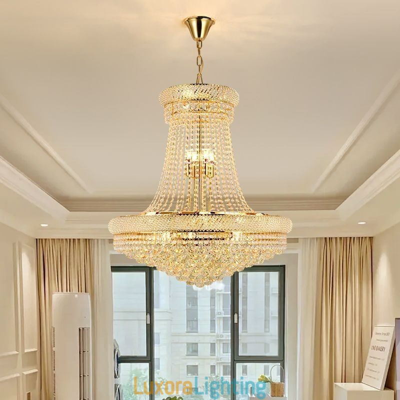 Designer Touch Decorative Crystal Pendant Light Modern Duplex Ceiling Light