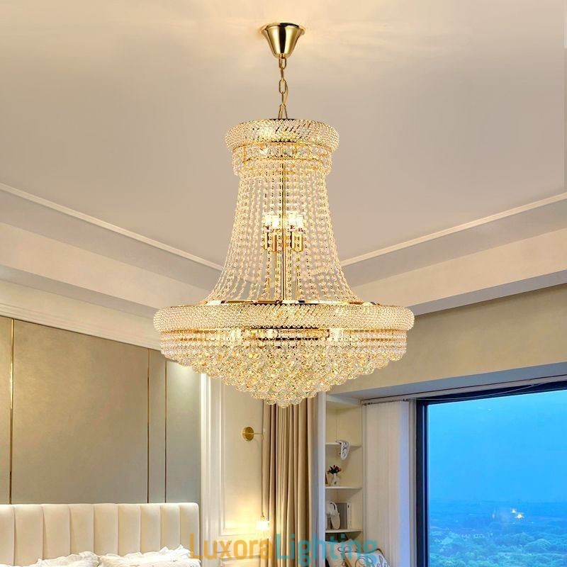 Designer Touch Decorative Crystal Pendant Light Modern Duplex Ceiling Light