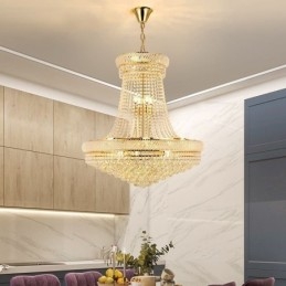 Designer Touch Decorative Crystal Pendant Light Modern Duplex Ceiling Light