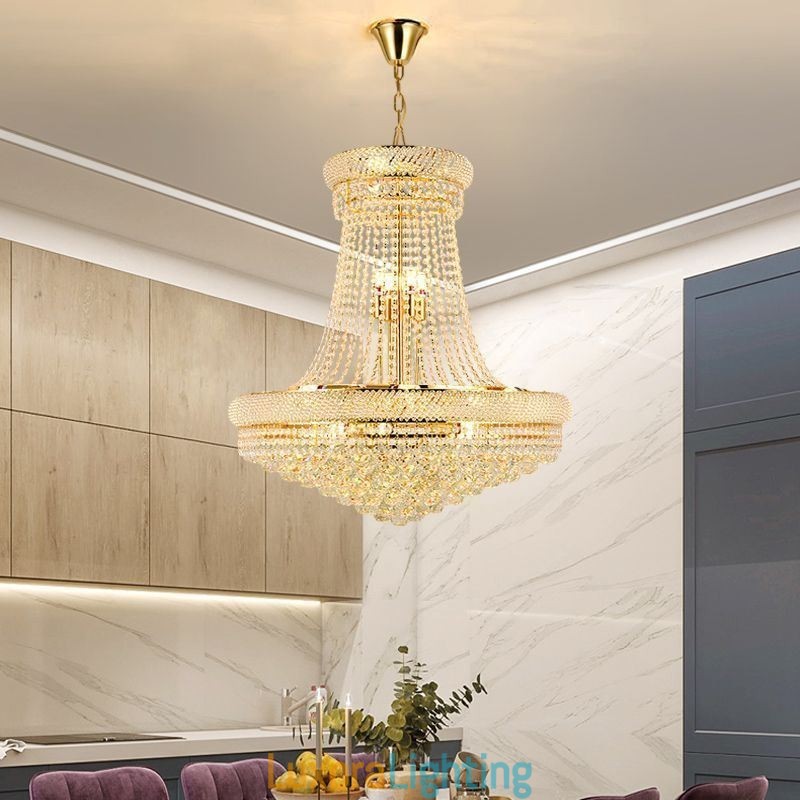 Designer Touch Decorative Crystal Pendant Light Modern Duplex Ceiling Light