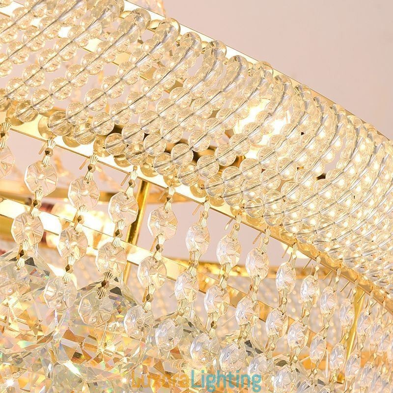 Designer Touch Decorative Crystal Pendant Light Modern Duplex Ceiling Light