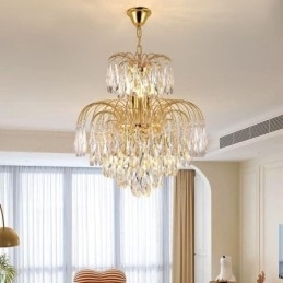 Designer Touch Decorative Crystal Pendant Light Contemporary Duplex Ceiling Light
