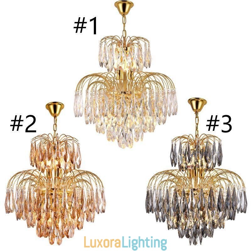 Designer Touch Decorative Crystal Pendant Light Contemporary Duplex Ceiling Light