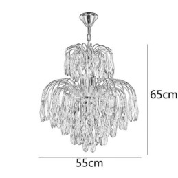 Designer Touch Decorative Crystal Pendant Light Contemporary Duplex Ceiling Light
