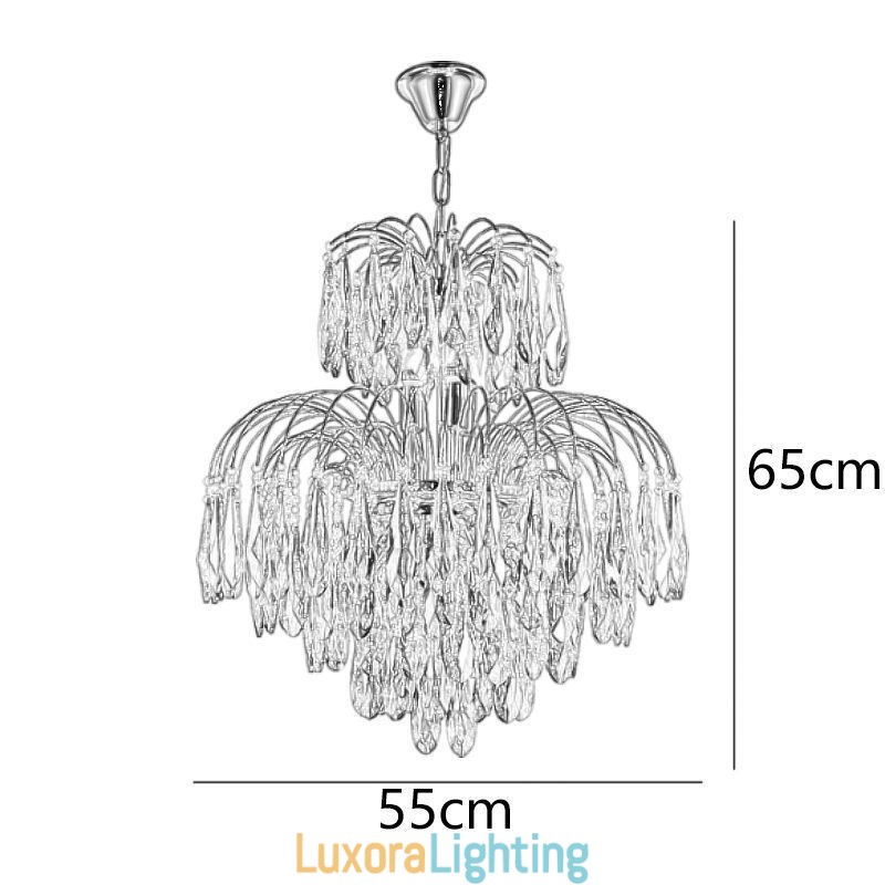 Designer Touch Decorative Crystal Pendant Light Contemporary Duplex Ceiling Light