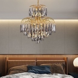 Designer Touch Decorative Crystal Pendant Light Contemporary Duplex Ceiling Light
