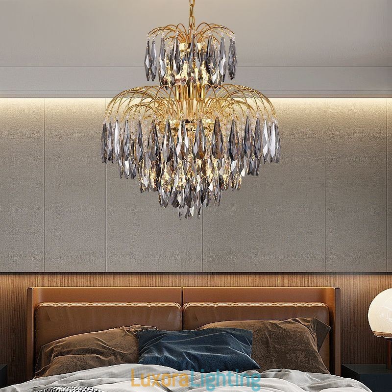 Designer Touch Decorative Crystal Pendant Light Contemporary Duplex Ceiling Light
