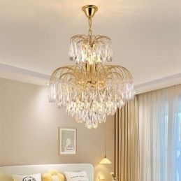 Designer Touch Decorative Crystal Pendant Light Contemporary Duplex Ceiling Light