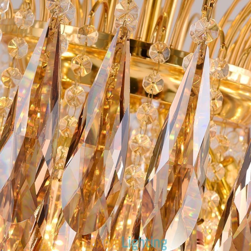 Designer Touch Decorative Crystal Pendant Light Contemporary Duplex Ceiling Light