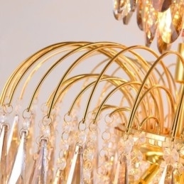 Designer Touch Decorative Crystal Pendant Light Contemporary Duplex Ceiling Light