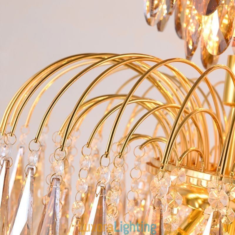 Designer Touch Decorative Crystal Pendant Light Contemporary Duplex Ceiling Light