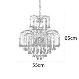Designer Touch Decorative Crystal Pendant Light Elegant Duplex Ceiling Light