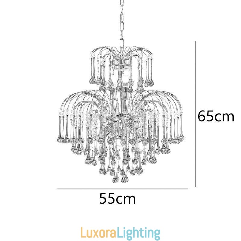 Designer Touch Decorative Crystal Pendant Light Elegant Duplex Ceiling Light