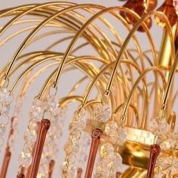 Designer Touch Decorative Crystal Pendant Light Elegant Duplex Ceiling Light