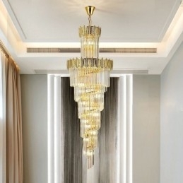 Designer Touch Decorative Tapered Crystal Pendant Light Duplex Ceiling Light