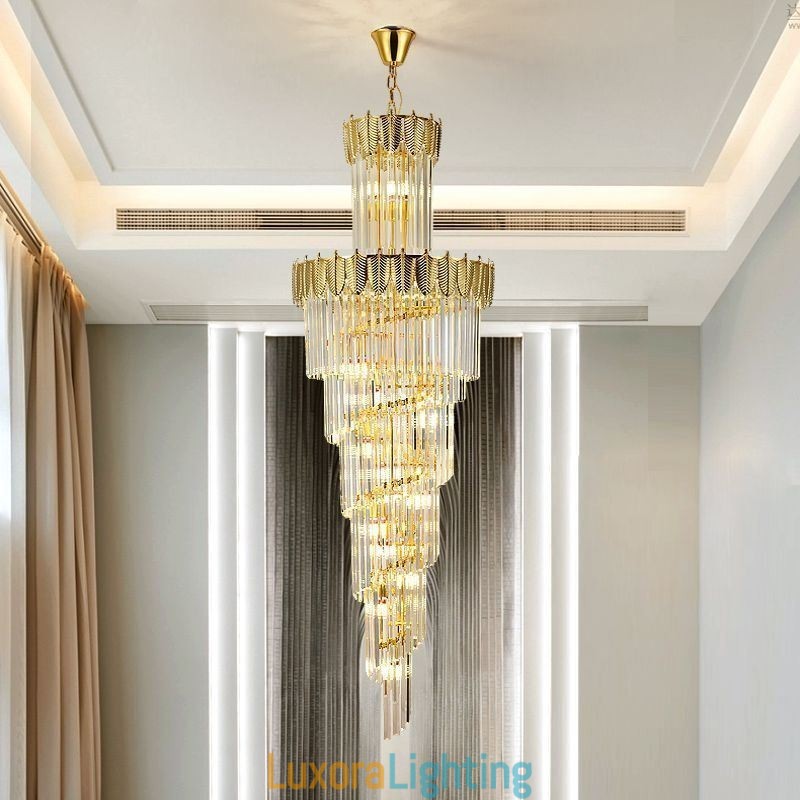 Designer Touch Decorative Tapered Crystal Pendant Light Duplex Ceiling Light