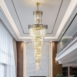 Designer Touch Decorative Tapered Crystal Pendant Light Duplex Ceiling Light