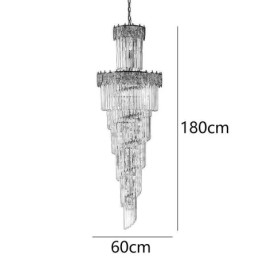 Designer Touch Decorative Tapered Crystal Pendant Light Duplex Ceiling Light