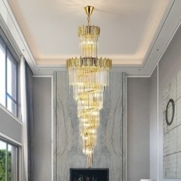 Designer Touch Decorative Tapered Crystal Pendant Light Duplex Ceiling Light