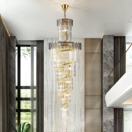 Designer Touch Decorative Tapered Crystal Pendant Light Duplex Ceiling Light