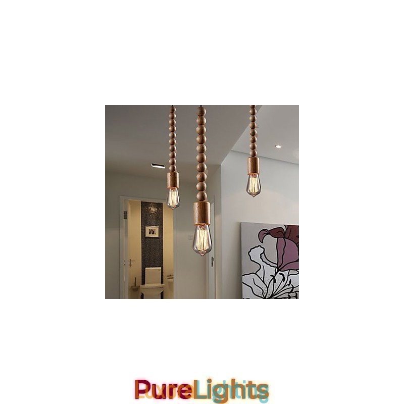 Designer Touch Decorative Chandelier Mini Style Traditional Classic Wood Bamboo