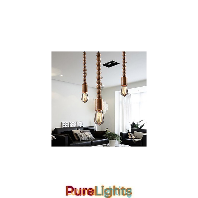 Designer Touch Decorative Chandelier Mini Style Traditional Classic Wood Bamboo