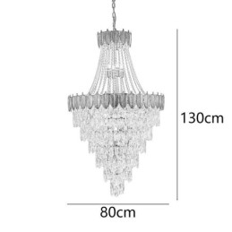 Designer Touch Decorative Tapered Crystal Pendant Light Eye catching Duplex Ceiling Light