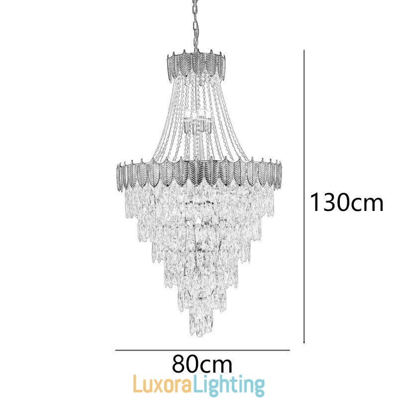 Designer Touch Decorative Tapered Crystal Pendant Light Eye catching Duplex Ceiling Light