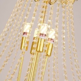 Designer Touch Decorative Tapered Crystal Pendant Light Eye catching Duplex Ceiling Light