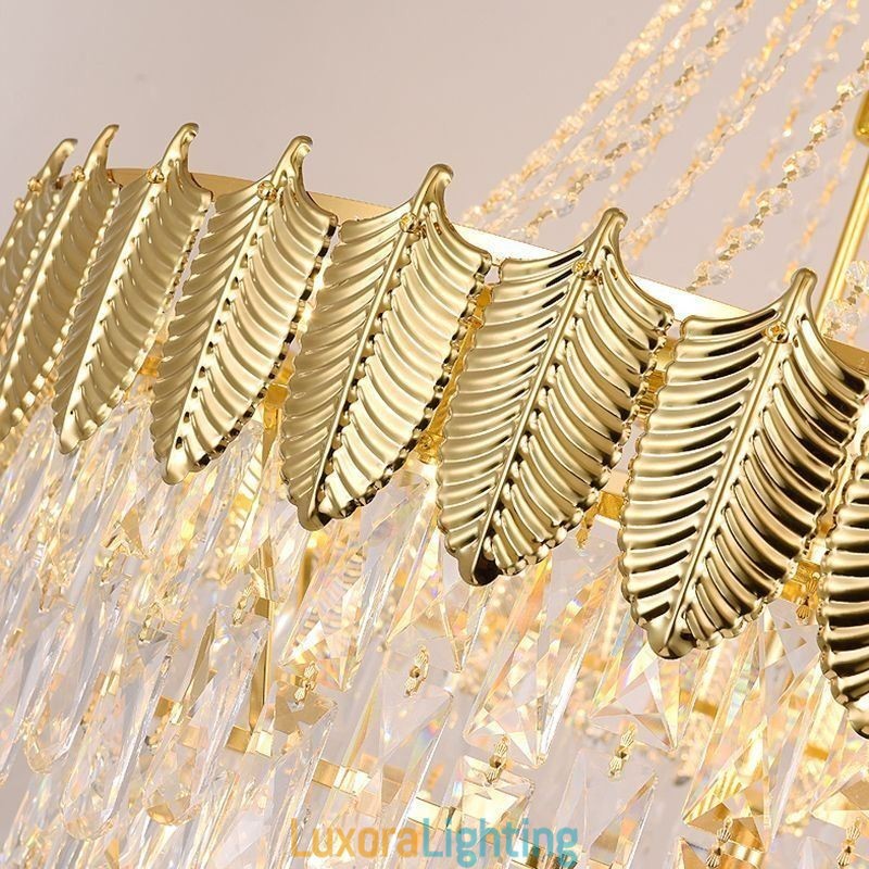 Designer Touch Decorative Tapered Crystal Pendant Light Eye catching Duplex Ceiling Light