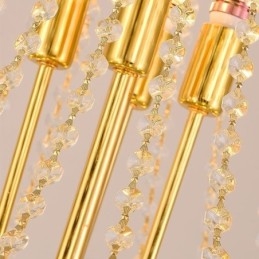 Designer Touch Decorative Tapered Crystal Pendant Light Exquisite Duplex Ceiling Light