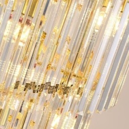 Designer Touch Decorative Crystal Pendant Light Duplex Tapered Ceiling Light 70cm