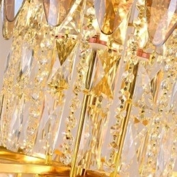 Designer Touch Decorative Tapered Crystal Pendant Light Duplex Ceiling Light 80cm