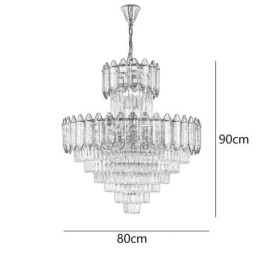 Designer Touch Decorative Tapered Crystal Pendant Light Duplex Ceiling Light