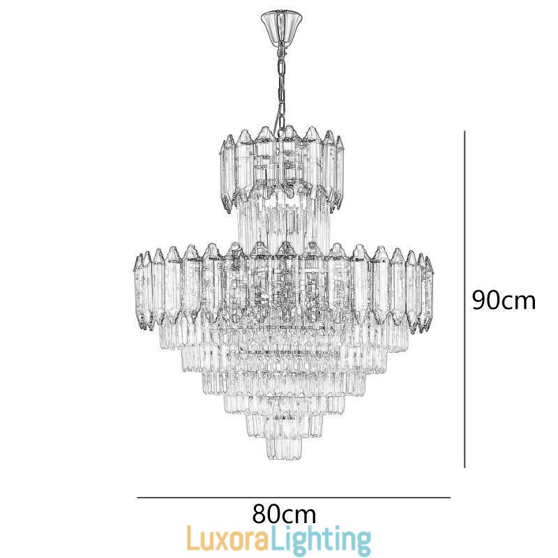 Designer Touch Decorative Tapered Crystal Pendant Light Duplex Ceiling Light