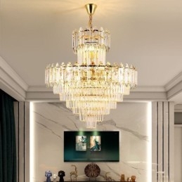 Designer Touch Decorative Tapered Crystal Pendant Light Duplex Ceiling Light