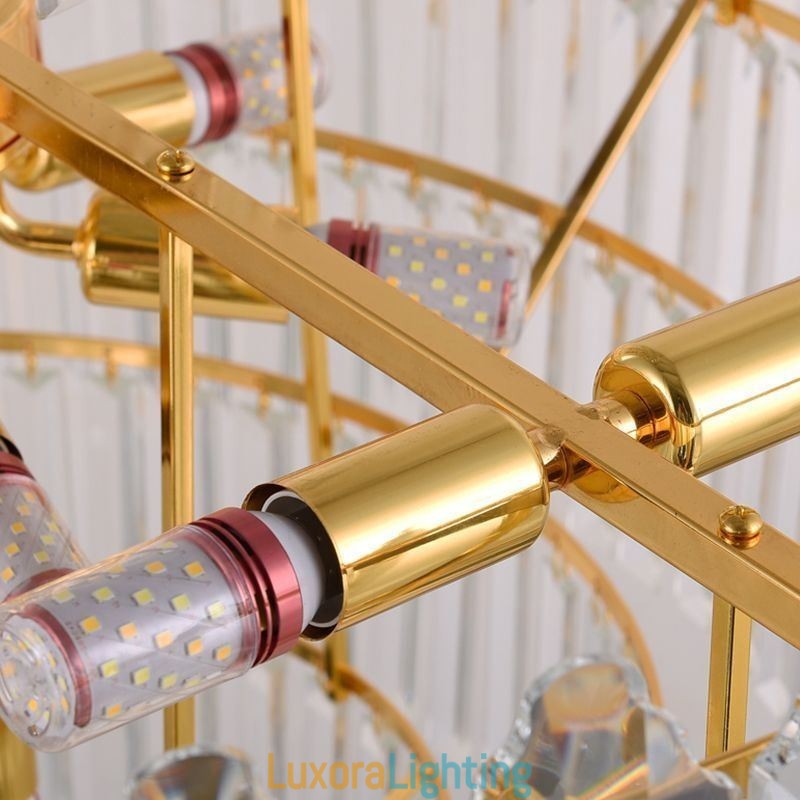 Designer Touch Decorative Tapered Crystal Pendant Light Duplex Ceiling Light