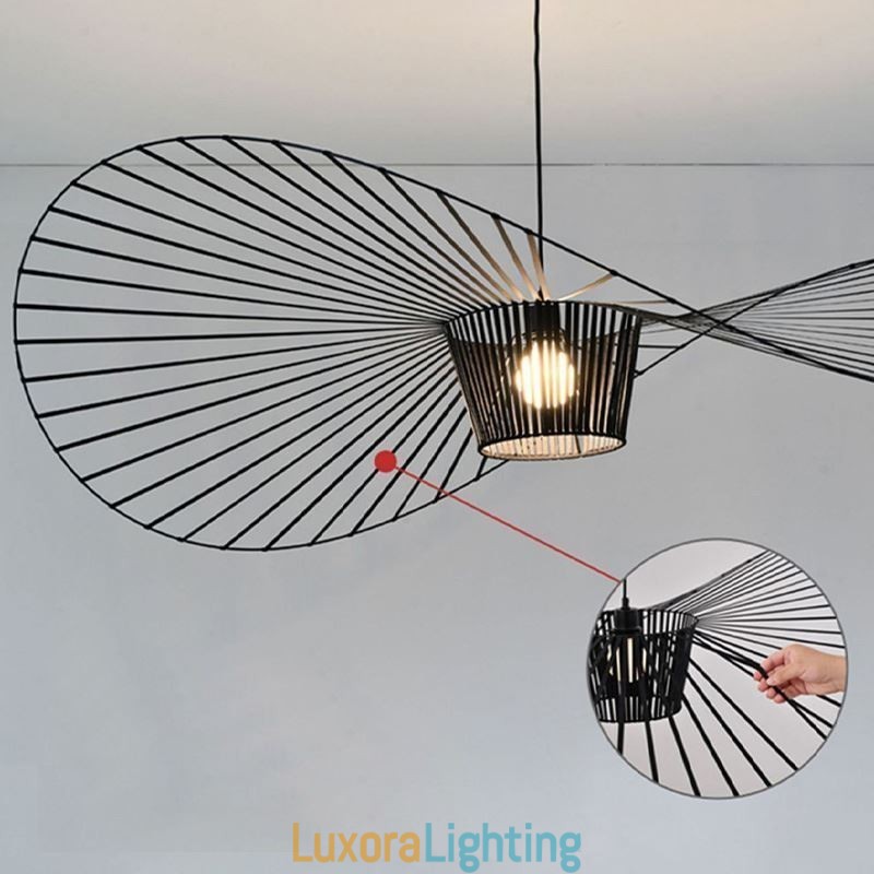 Designer Touch Decorative Pendant Light Modern Simple Single Iron Art Hat Shape Ceiling Light