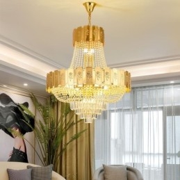 Designer Touch Decorative Gold Crystal Pendant Light Elegant Decrative Ceiling Light