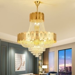 Designer Touch Decorative Gold Crystal Pendant Light Elegant Decrative Ceiling Light