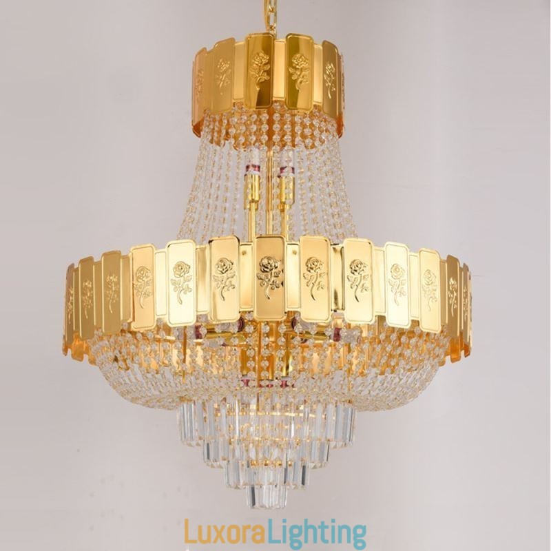 Designer Touch Decorative Gold Crystal Pendant Light Elegant Decrative Ceiling Light