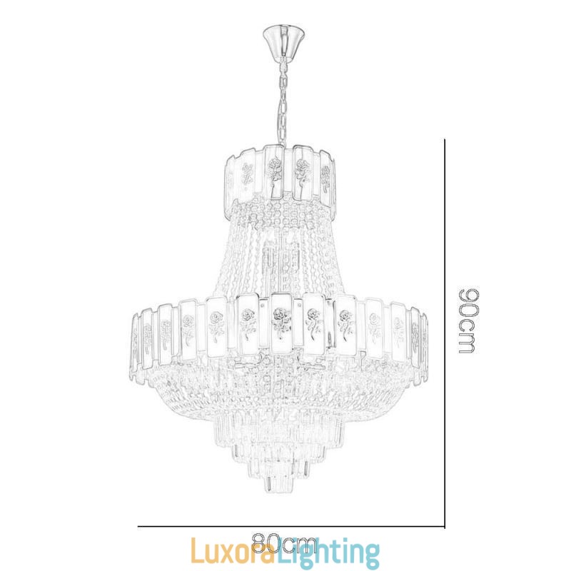 Designer Touch Decorative Gold Crystal Pendant Light Elegant Decrative Ceiling Light