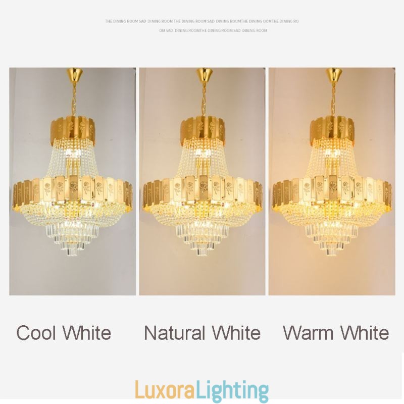 Designer Touch Decorative Gold Crystal Pendant Light Elegant Decrative Ceiling Light
