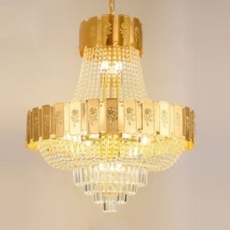 Designer Touch Decorative Gold Crystal Pendant Light Elegant Decrative Ceiling Light