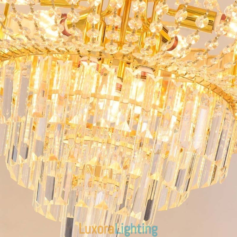 Designer Touch Decorative Gold Crystal Pendant Light Elegant Decrative Ceiling Light