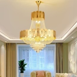 Designer Touch Decorative Gold Crystal Pendant Light Elegant Decrative Ceiling Light