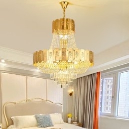 Designer Touch Decorative Gold Crystal Pendant Light Elegant Decrative Ceiling Light