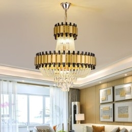 Designer Touch Decorative Crystal Pendant Light Gold Luxury Decrative Ceiling Lamp
